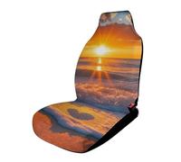 Sunset over The Ocean Love Cute Car Seat Covers 1PCS | Breathable Front Seat Protectors Easy to Install Fits for Most Cars