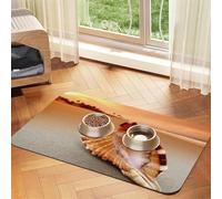 Sunset Over The Sea The Shell Conch,Waterproof Pet Feeding Mat,PU Leather Placemats for Cat Dog Water Bowl,Food Mats,30x45cm