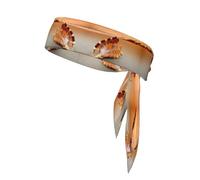 Sunset Over The Sea With The Shell Conch Print Tie Headband For Women Men,Ninja Headbands, Sweat Headband,For Athletic Yoga Running Gym.