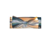 Sunset over the waves Printed Baby Girl Headband – Soft Elastic Bow Hair Accessories in Nylon for Infants & Little Girls