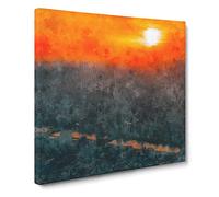 Sunset Over Tokyo Canvas Print | Gallery Wrapped 30mm Frame Wall Art | 20x20 inches | Ready to Hang | Modern Landscape Picture | Living Room Bedroom Lounge Office