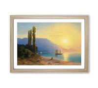 Sunset Over Yalta by Ivan Aivazovsky Framed Wall Art Print A2 Oak