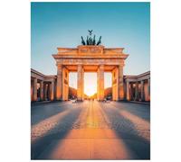 Sunset Paint by Numbers for Adults Berlin Gate Canvas for Painting by Numbers for Adults 12x16 in, Paintings Canvas Wall Art Supplies with Acrylic Paint Set Brush, Room Decor Gifts for Women 8YH-6708