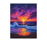 Sunset Paint by Numbers for Adults Landscape Painting by Numbers for Adults, Art Supplies with Color Canvas for Painting 20 x 28in 36 Colors of Acrylic Paint and Brush, Room Decor Gifts 2YH-14057