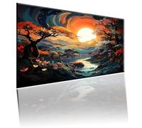 Sunset Paint by Numbers for Adults, Paint by Numbers Tree, Hobbies for Adults Women, DIY Canvas Oil Painting Kit for Kids with Brushes Acrylic Pigment Drawing Paintwork, 16x20inch, Frameless 2w-759