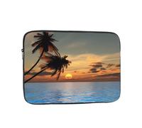 Sunset Palm Tree Ocean Pattern 13 inch laptop bag, inner protective sleeve, portable and suitable for business trips or travel
