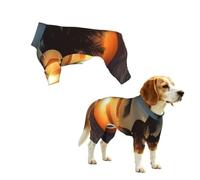 Sunset Palm Tree Ocean Sun Protection Dog Shirt Soft Stretchy Dog T-Shirts
