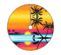 Sunset Palm Tree Print Christmas Tree Skirt Festive Decoration For The Perfect Holiday Ambience