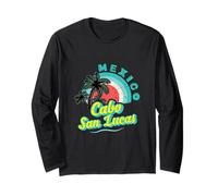 Sunset Palm Trees Cabo San Lucas Mexico Vacation Vintage Long Sleeve T-Shirt