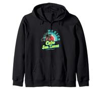 Sunset Palm Trees Cabo San Lucas Mexico Vacation Vintage Zip Hoodie