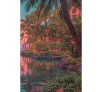 Sunset Palms Notebook: Aesthetic Tropical Journal: Island Reflections & Dreamscapes: Travel-Inspired Writing Journal with Beach Sunset Cover: 100 ... Notes, Creative Writing & Travel Memories