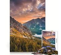 Sunset Panorama in High Tatras Mountains 1000 Piece Jigsaws for Teenagers Puzzle Strong Logic Toy Relaxed Mind Clear Edge Bday Surprise (38x52cm)