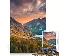Sunset Panorama in High Tatras Mountains Jigsaw Puzzles for Teenagers 1000 Piece Raise Memory Leisure Time Clean Edge Lovely Present (50x75cm)