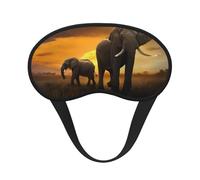 Sunset Parent-Child Elephant Print Sleep Eye Mask Light Blocking Soft and Comfortable Night Eye Blinder for Women Men for Sleeping Travel Night Shift