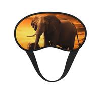 Sunset Parent-Child Elephant Sleep Eye Mask for Women Men Soft and Comfortable Sleep Mask Blackout Sleeping Eye Cover for Travel Yoga Nap Shift Work