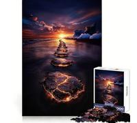 Sunset Path to The Horizon Jigsaw Puzzles for Teenagers 1000 Brain Workout Toy Simple Fun Image Assembly Cherished Gift (38x52cm)
