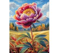 Sunset Peony Flower 500 Piece Count Premium Jigsaw Puzzle Wild Animal Flowers For Adults Teens 14+ Concentration Training Indoor Game Family Game Night Creativity Gift Giving 500 PCS