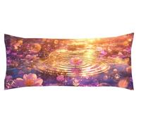 Sunset Pillow Cases Flower Cushion Covers 40 x 120 cm Hotel Quality Extra Long Body Pillow, Double-Sided Printing Long Body Side sleeper pillow, Decorative Bolster, for Home Bedroom Decor Kl-507