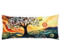 Sunset Pillow Cases Tree Cushion Covers 30 x 90 cm Hotel Quality Extra Long Body Pillow, Double-Sided Printing Long Body Side sleeper pillow, Decorative Bolster, for Home Bedroom Decor Kl-518