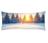 Sunset Pillow Cases Tree Cushion Covers 40 x 120 cm Hotel Quality Extra Long Body Pillow, Double-Sided Printing Long Body Side sleeper pillow, Decorative Bolster, for Home Bedroom Decor Kl-519