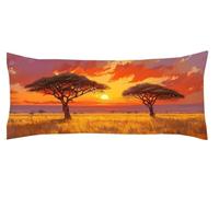 Sunset Pillow Cases Tree Cushion Covers 40 x 120 cm Hotel Quality Extra Long Body Pillow, Double-Sided Printing Long Body Side sleeper pillow, Decorative Bolster, for Home Bedroom Decor Kl-520