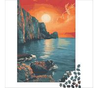 Sunset Poster jigsaw 1000 pieces | pretty botanical artwork for flower lovers to enjoy creating a relaxing picture in your free time to enjoy at home38x26cm