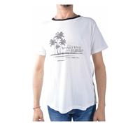 Sunset Print Cotton Tee - male - Saint Laurent - T-Shirts - White - L - Tops L