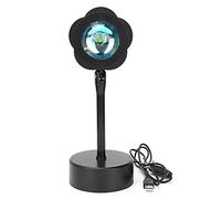 Sunset Projection Lamp Durable Aluminum 180 Degree Rotation LED Atmosphere Light for Room Decor (Puesta de sol roja)