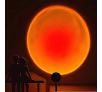 Sunset Projection Lamp Sunset Lamp LED Projector Light, USB Charging Sunset Light, 360° Angle Adjustment Free Bending Sunset Projector Lamp Floor Stand Night Light for Living Room Bedroom Decor