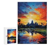 Sunset Reflections on Water Displayable Picture Puzzle, 300 PCS for Shared Table Time