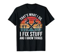 Sunset Retro That's What i do i fix Stuff and i Know Things Value Graphic T-Shirt