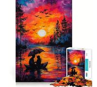 Sunset Romance Jigsaw Puzzle for Adults 1000 Pieces Think Smart Toy Home Enjoy Accurate Cut Wall Art Decor (50x75cm)