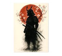 Sunset Ronin Anime Poster, Japanese Art Print, Manga Style Samurai Poster, Bedroom Wall Art, A5 (Print Only) - 21x14.8cm