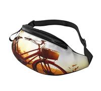 Sunset Rural View Fanny Pack Waist Bag for Men Women Bum Bag with Headphone Jack and Adjustable Belt for Biking Running Jogging Traveling Outdoors Workout Cycling Fitness Hiking