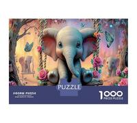 Sunset Safari Jigsaw Puzzles Puzzles for Adults Kids. 1000 Piece Interesting Whimsical Challenge Toy Educational Games Home Decoration for Adults& Kids Age 14 Years Up 38x26cm/1000pcs