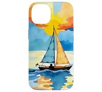 Sunset Sailboat Ocean Reflection Abstract Scenic Design Case for iPhone 14