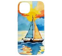 Sunset Sailboat Ocean Reflection Abstract Scenic Design Case for iPhone 14 Plus