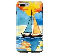 Sunset Sailboat Ocean Reflection Abstract Scenic Design Case for iPhone 7 Plus/8 Plus