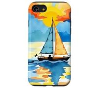Sunset Sailboat Ocean Reflection Abstract Scenic Design Case for iPhone SE (2020) / 7/8