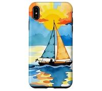 Sunset Sailboat Ocean Reflection Abstract Scenic Design Case for iPhone XS Max