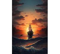 Sunset Sailing Landscape Series Wooden Puzzle, Dust - Free Perfect Interlocking, Suitable for Home Decoration, Birthday Gifts, Suitable for Both Men and Women_1000pcs
