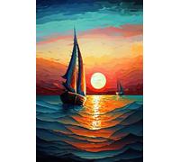 Sunset Sailing Landscape Series Wooden Puzzle, Dust - Free Perfect Interlocking, Suitable for Home Decoration, Birthday Gifts, Suitable for Both Men and Women_300pcs