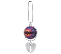 Sunset San Diego Skyline California Car Pendant Cute Hanging Ornament Rearview Decor for Car Accessories