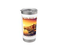 Sunset Scene on Crete Island Greece Artwork Stainless Steel Insulated Tumbler