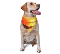 Sunset Scenery Dog Bandana Pet Scarf Accessories for Small Medium Dogs Cats Photo Prop, Triangle Pet Bandanas Adjustable Puppy Bib Washable Dog Kerchief Puppy Neckerchief