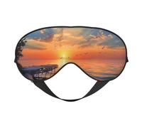 Sunset Scenery Printed Eye Mask,Blackout Sleep & Eye Mask for Women,Sleep Mask with Adjustable Strap, Suitable for Both Bedtime and Travel