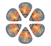 Sunset Scenery Printed Guitar Picks Plectrum,Guitar accessories,6pcs 0.46mm
