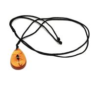 Sunset Scorpion Amber Pendant Necklace Oval Amber Fossil Classic Delicate Necklace Souvenir Ornament 1 Piece