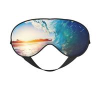Sunset Sea Surfing Seascape Print Satin Sleep Mask & Eye Mask | Deep Dream Sleep Masks for Women & Men | Soft Sleeping Eye Mask to Nourish Skin