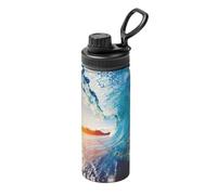 Sunset Sea Surfing Seascape Printing 18oz Sports Insulated Kettle Drinking Cup Stainless Steel Portable Cup for Gym